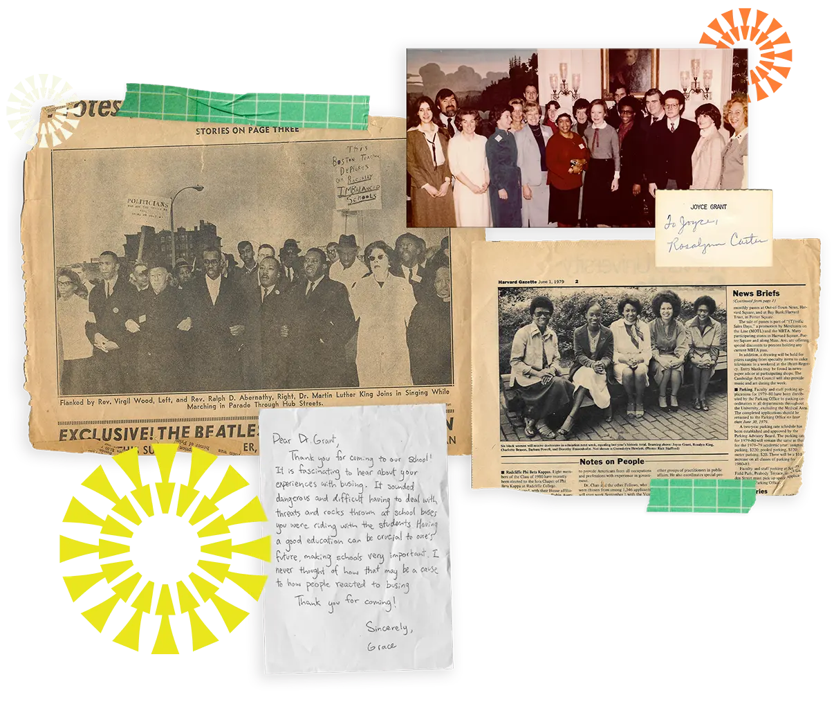 Colage of photos of Joyce Grant